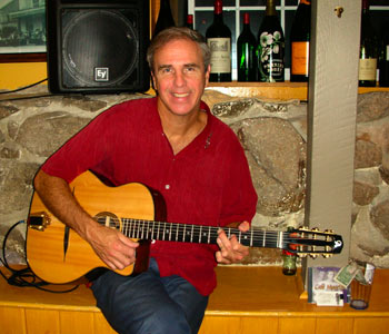 Larry Urbon performs at Luc's
